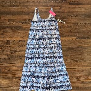 NWT Lily Pulitzer Blue and White Tank Maxi Dress